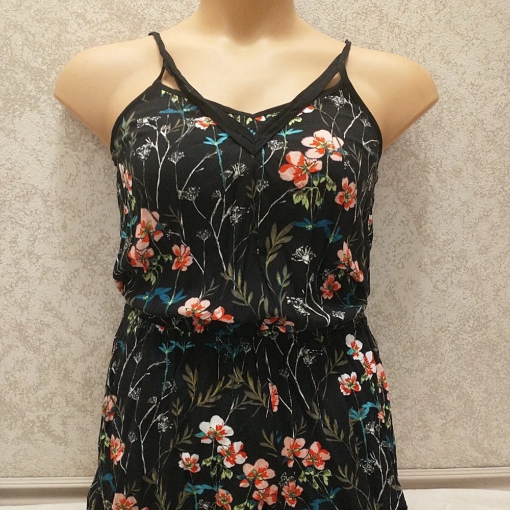 Express Black Floral Romper
